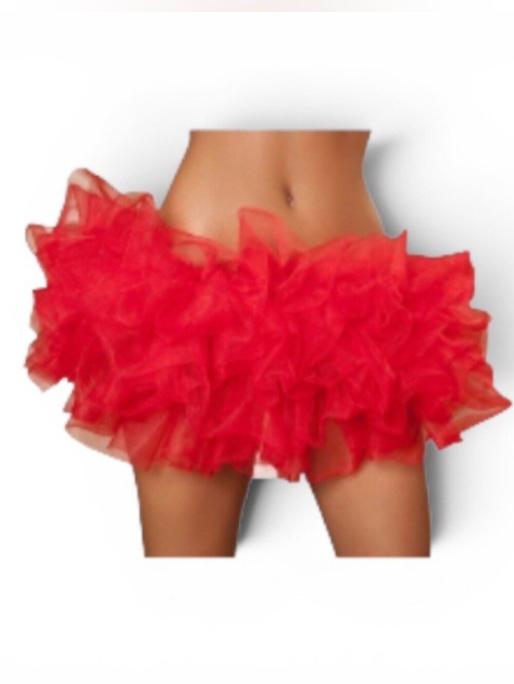 NWOT Red Organza Layered Mini Tutu w/ Elastic Waistband